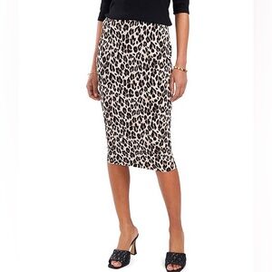 Vince Camuto Leopard Pencil Midi Skirt